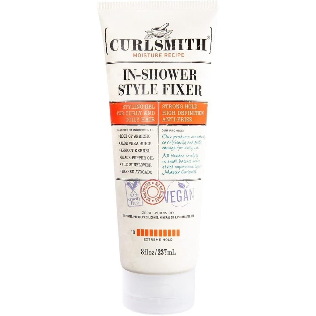 Curlsmith - In-Shower Style Fixer - Vegan Extreme Hold Stying Gel for Dry, Wavy, Curly หรือ Coily Ha