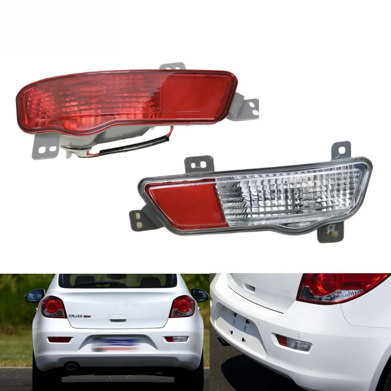 AAUTO รถด้านหลังหมอกไฟสําหรับ Chevrolet Cruze Hatchback 2009-2016 ด้านหลังกันชน Reflector ไฟท้ายไฟเบ