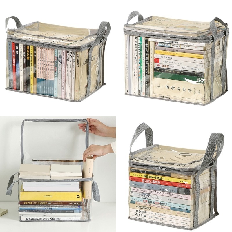 Stat Book Storage Box หนังสือกันน้ํา Organizer กล่องของเล่นกล่องเก็บหนังสือแบบพับได้สําหรับหอพัก