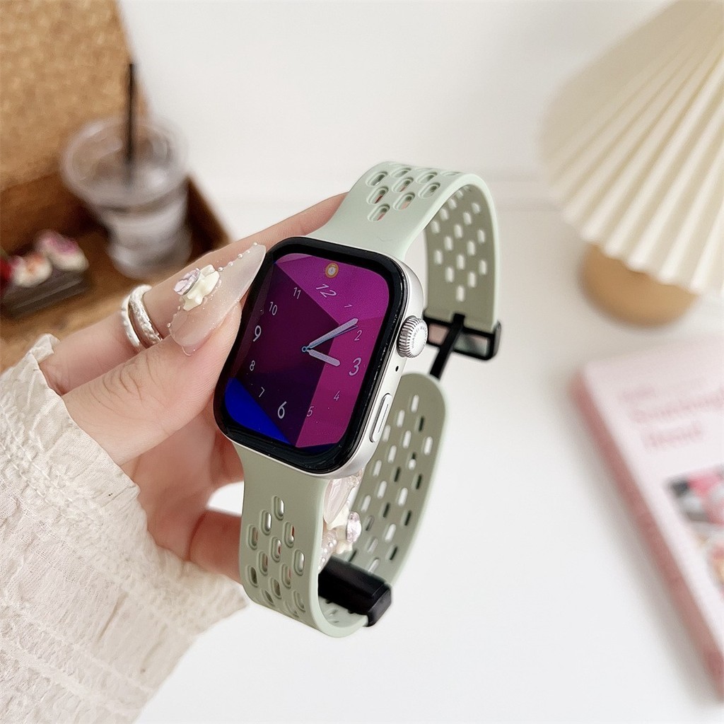 สายรัดซิลิโคนหัวแม่เหล็ก สําหรับ Huawei Watch Fit 5 / Fit 5 Pro / Fit 4 / Fit 4 Pro / Fit 3 สายรัดระบายอากาศ