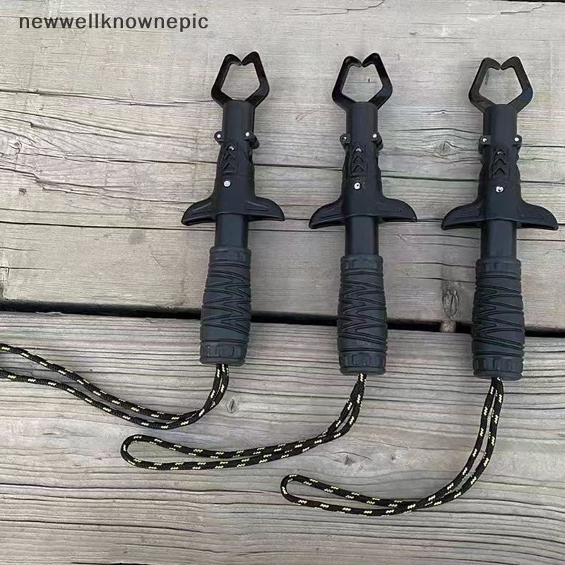 Newwellknownepic Fishing Grippers Lip Grippers Fishing Fish Grabber Tool Lip Clamp พร้อมเครื่องชั่งน้ําหนักป้องกันสนิมสําหรับผู้ที่ชื่นชอบการตกปลามือใหม่ TH