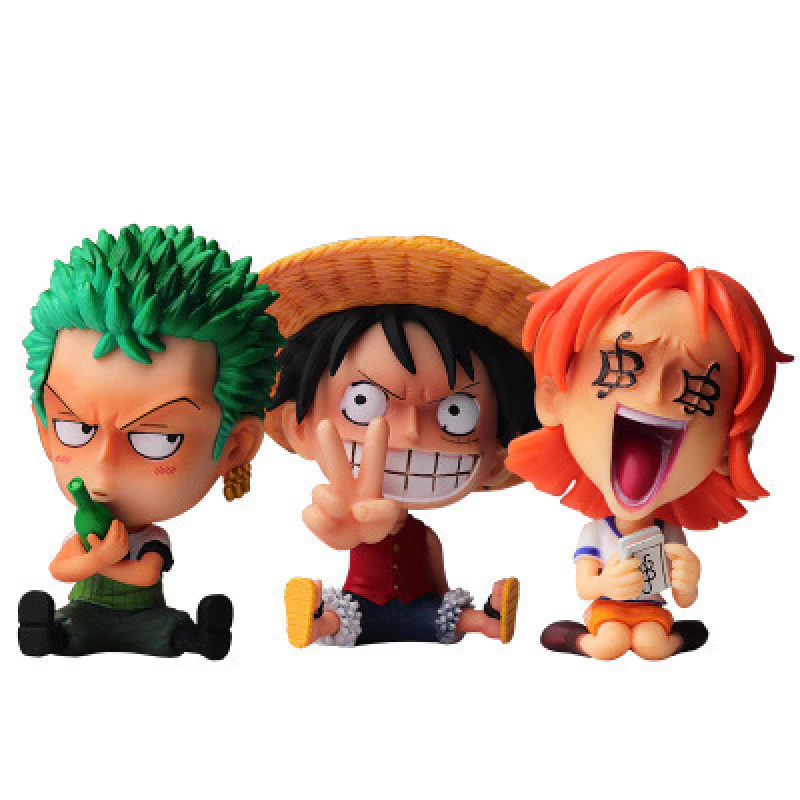 อะนิเมะตุ๊กตา ตุ๊กตาฟิกเกอร์ One Piece Luffy Zoro Sanji ลูฟี่ ขนาดเล็ก 8-10 ซม. ตัวเลขของเล่น ของเล่นสําหรับเด็ก thumbnail 7