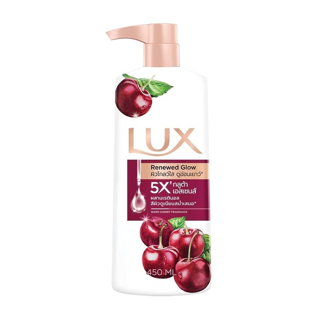 LeeMart ครีมอาบน้ำ ลักซ์ Lux 450ML ลักส์ อาบลักซ์ รีนิว โกลว์ กลิ่นเชอรี่ ขนาด 450 มล. - รูปที่ 2