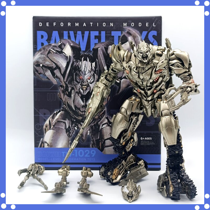 Baiwei TW1029 Transformation Megatank อะนิเมะรูปภาพยนตร์ Megatank เคลือบโลหะสตูดิโอ Series KO SS13 Action Figure หุ่นยนต์ของเล่น