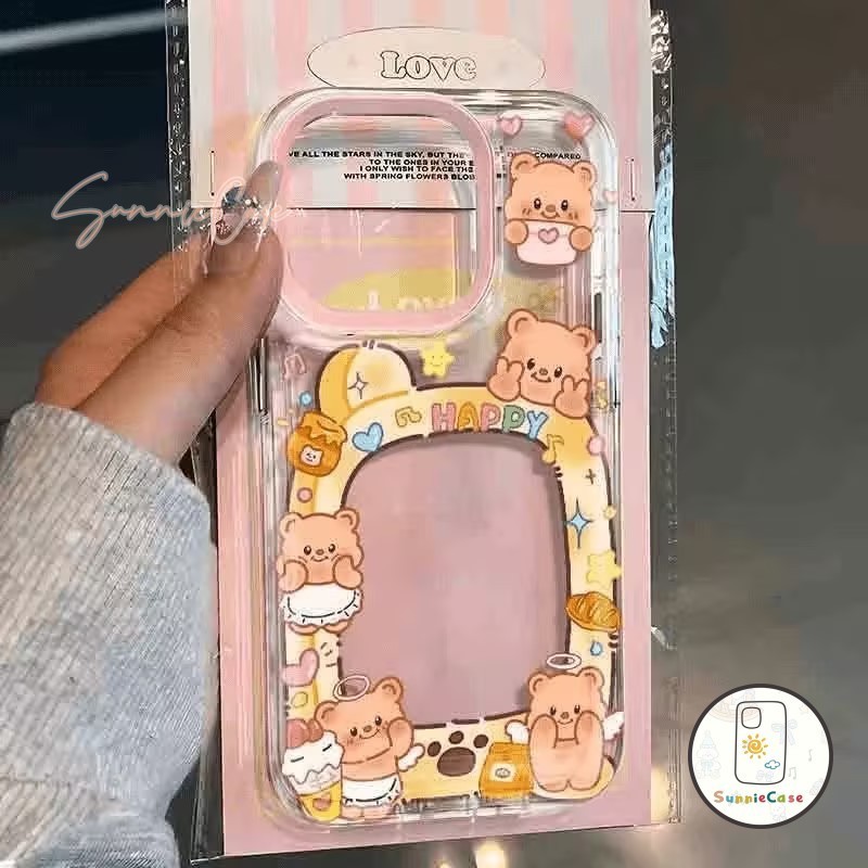 Butter Bear การ์ตูนดูเดิลน่ารัก เคสRealme C25 C35 C15 C30 5s เคส 8i C25s C25Y C31 C21Y C30s C3 9i C21 Realme 6i 5i C12