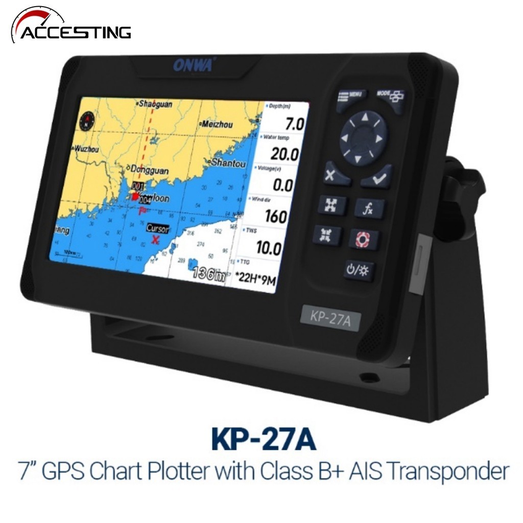 Onwa KP-27/KP-27A 7 นิ้ว marine GPS chart plotter marine SBAS navigator locator จอแสดงผลฟังก์ชั่น ma