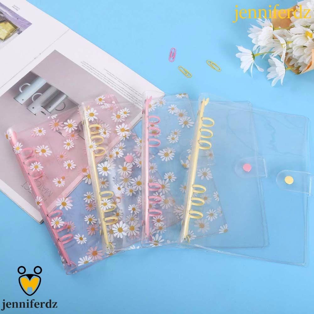 Jenniferdz Kawaii Daisy Notebook Binder โฟลเดอร์ใสสําหรับใส่โน้ตบุ้คขนาด A6 A5 หลากสี