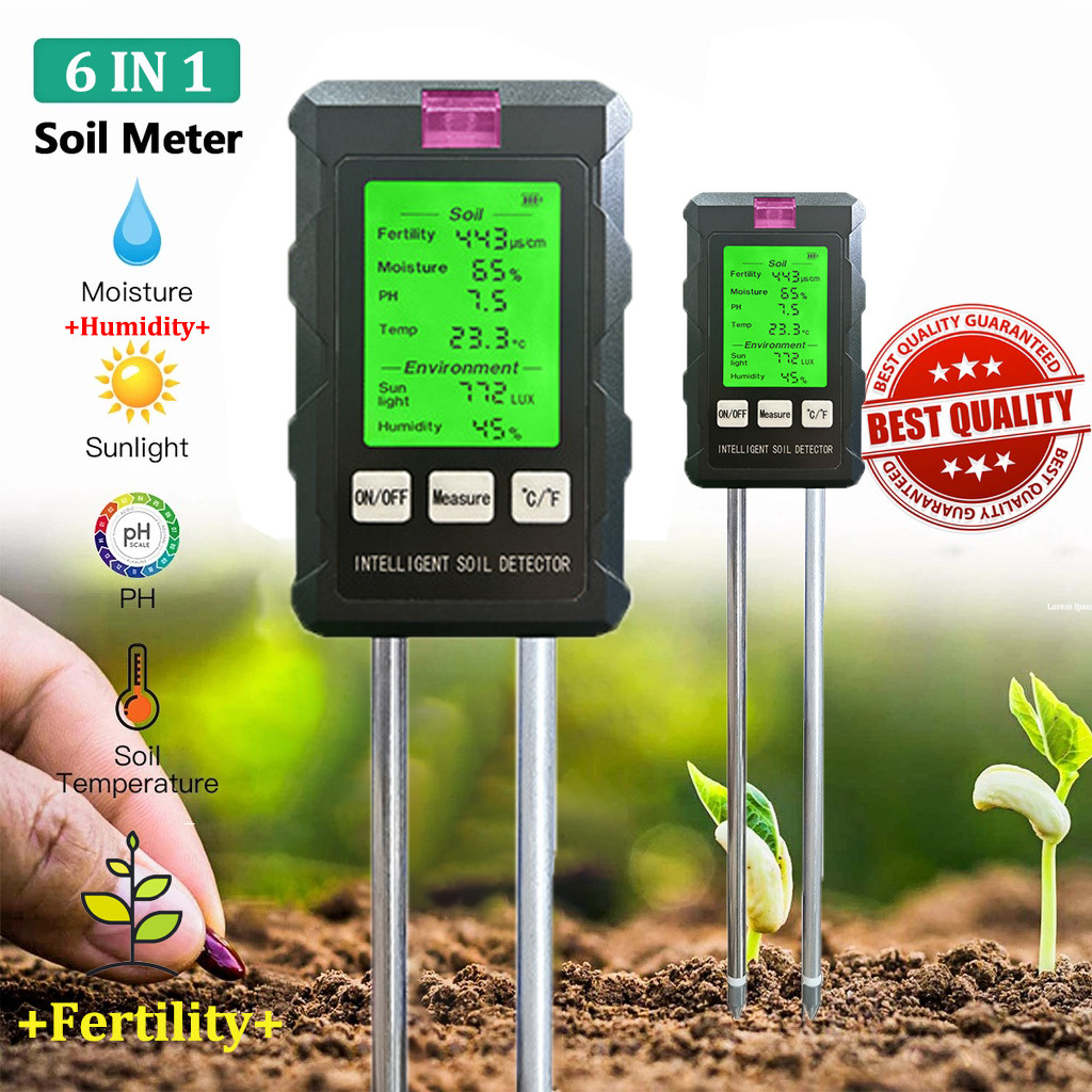 Inkbird ST-03 6-in-1 เครื่องตรวจจับดิน Fertility Analyzer Moisture PH เครื่องทดสอบเครื่องมืออุณหภูมิแสงแดด Light ความชื้นสําหรับพืชสวนน้ํา