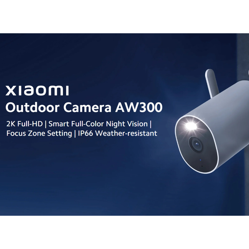 กันของหาย Xiaomi Outdoor Camera AW300 / AW200 วามคมชัด 2K ไฟสี่ดวงคมชัดตอนกลางคืน กันน้ำกันฝุ่น IP66