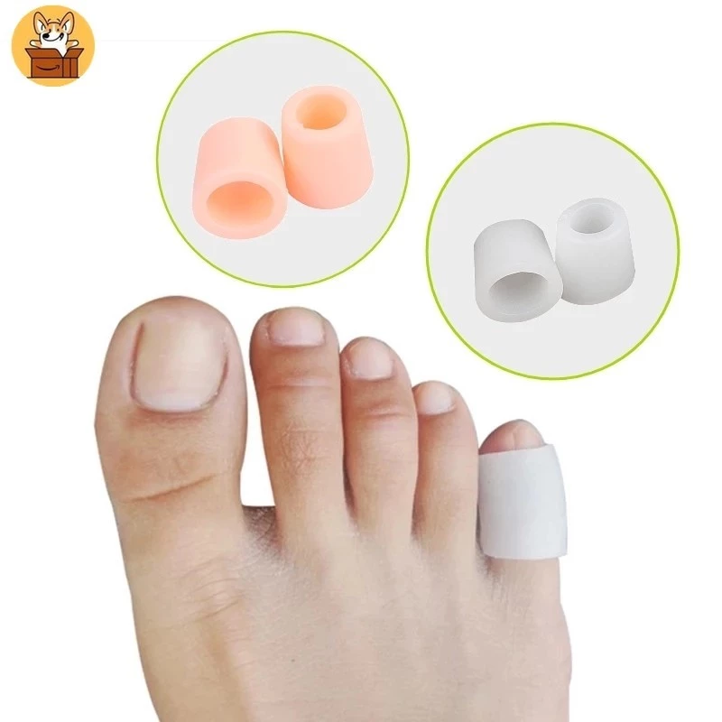Am-az2pcs ซิลิโคนเจล Toe Protection Sleeve Pedicure Little Finger Tube Corns Blisters Bunion Corrector Pinkie Protector