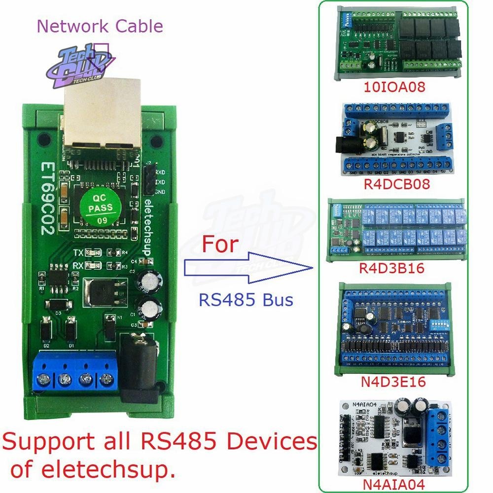 ✯RS485 Modbus Relay  RTU TCP to Ethernet Network UDP TCP Client Server MQTT Converter Serial port se