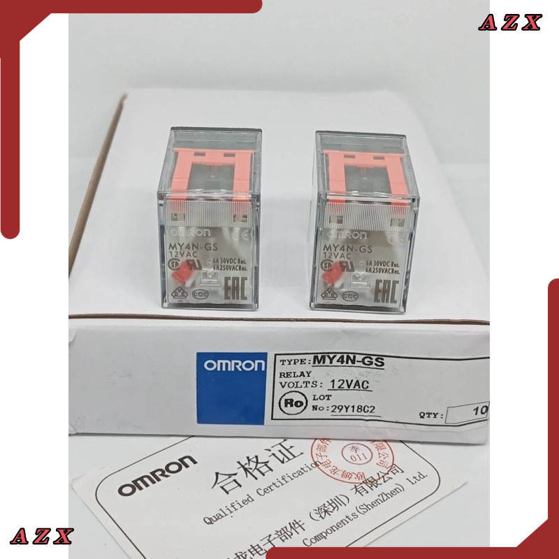 ใน กทม รีเลย์ ของแท้ใหม่  MY4N-GS 12VDC 24VDC  220vac MY4n-Gs 12VAc 24vac MY4N-GS 12vac 24vac relay