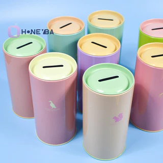 <Honeyby> สัตว์สีลูกกวาดกระปุกออมสินกระปุกออมสินโลหะน่ารักจิปาถะกระป๋องการจัดเก็บกระป๋องของขวัญกระป๋องตกแต่งบ้านกล่องเงิน