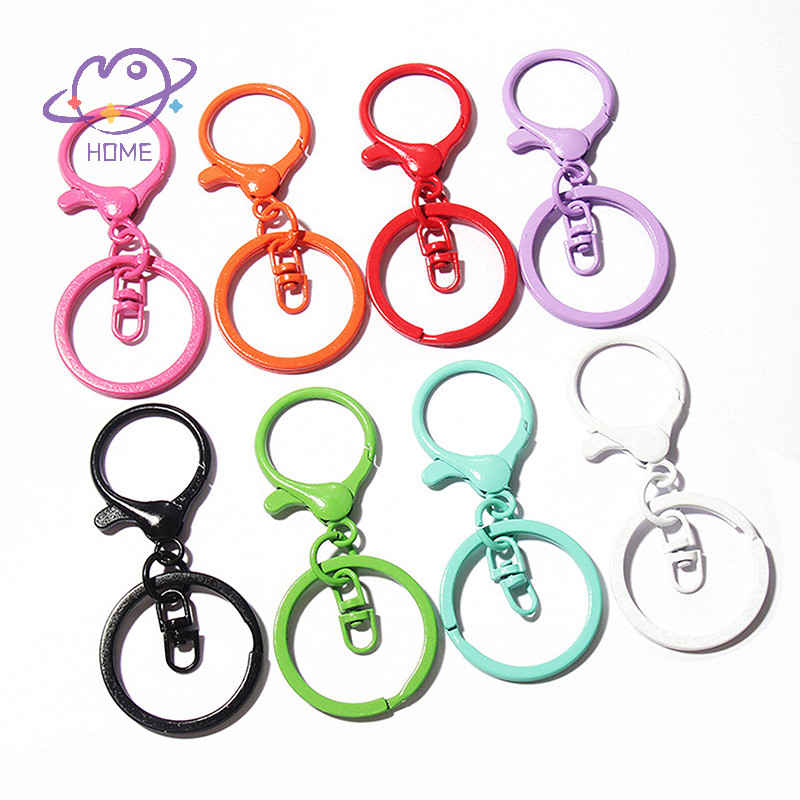 [mayhome] Color Lobster Clasp Big Spring Claspsps Hooks Open Rings Keyrings For Jewelry DIY KeychainAccessories {TH}