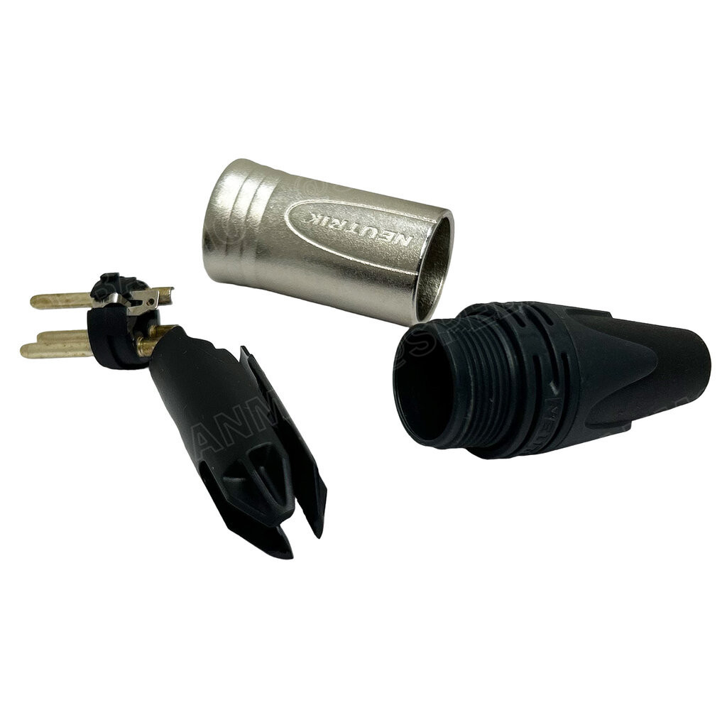 [ 1ชิ้น ] NC3MXX Neutrik XLR Cannon 3P Audio Connector ต่อสาย Male ตัวผู้ต่อสาย แคนนอนผู้ สำหรับเข้าสาย ตัวผู้ นิวทริ...