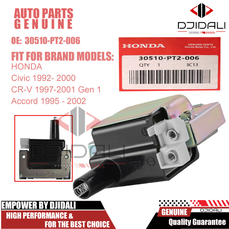 คอยล ์ จุดระเบิดสําหรับ Honda Civic 1992-2000 CRV 1997-2001 Accord 1995-2002 30510-PT2-006
