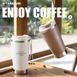 แก้วกาแฟ SITARAYURI ดื่มร้อนหรือเย็นได้ ขนาด 580ml สแตนเลส SUS304 เก็บอุณหภูมิได้ยาวนาน
