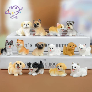 [mayhome] 1pc เรซิ่นหัตถกรรมขนาดเล็กรูปเล็กๆสําหรับ Microlandscape Fairy Garden Decor น่ารักสุนัขขนาดเล็ก Puppy สัตว์ตกแต่ง {TH}