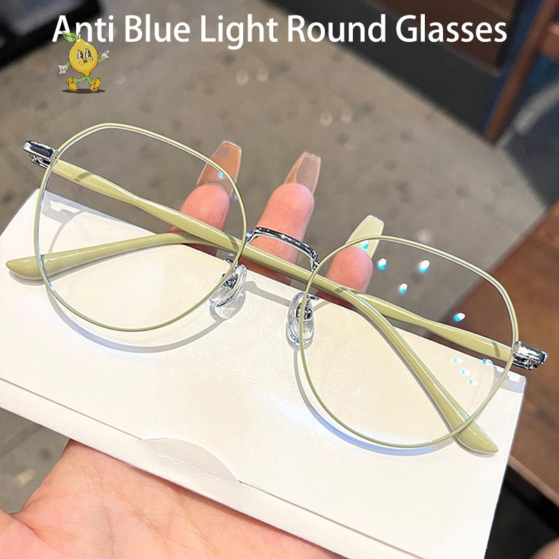 [mozh] แว่นตาเบากรอบโลหะผสมธรรมดาผู้ชายผู้หญิงป้องกันแสงสีฟ้าแว่นตาพรรคตกแต่งแว่นตาแว่นตา[th]