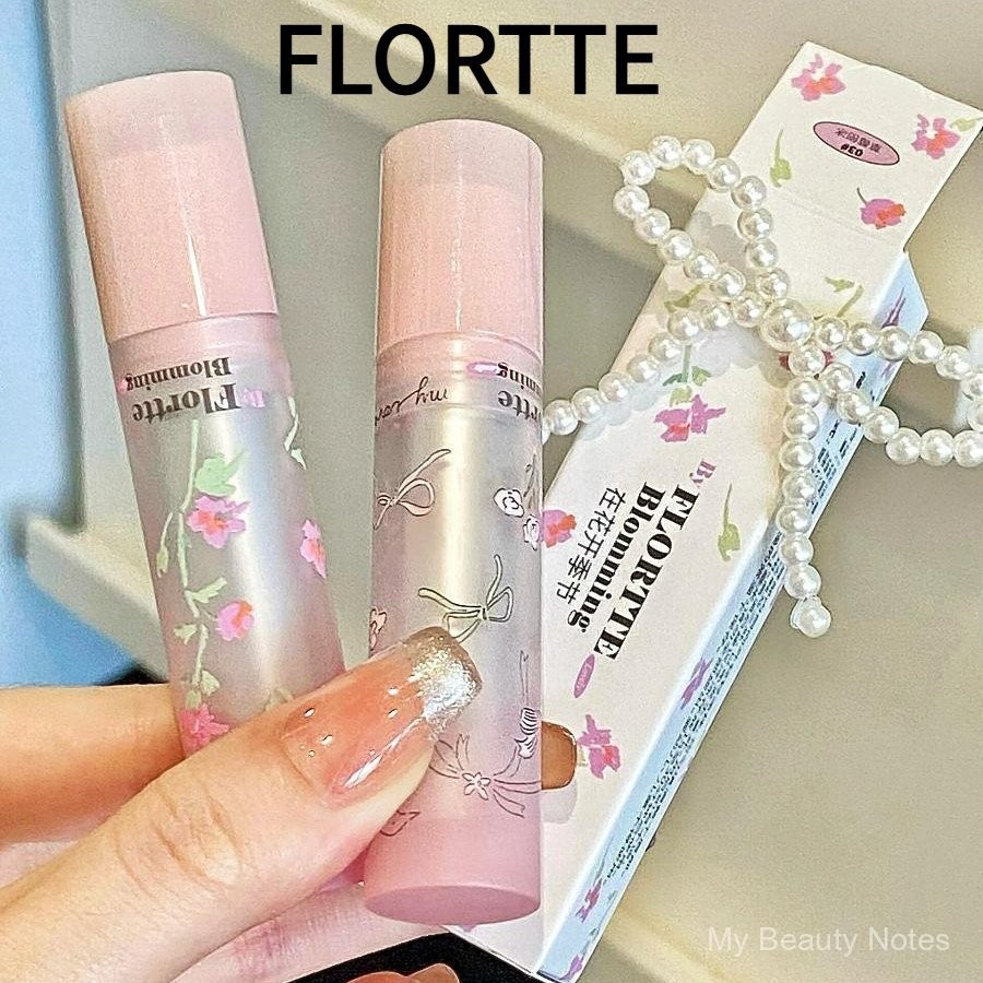 Flortte Solid Lip Gloss No Stain on Cup Narcissism Series Flower Falling Leah Lip Lacquer Water Light Mirror Hua ZVJR