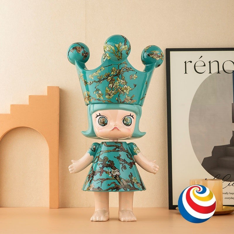 Gogh-ดู Pop Mart เครื่องประดับ Van Gogh Van Gogh จํากัดเจ้าหญิงห้องข้างเตียง Nordic Influencer อินเท