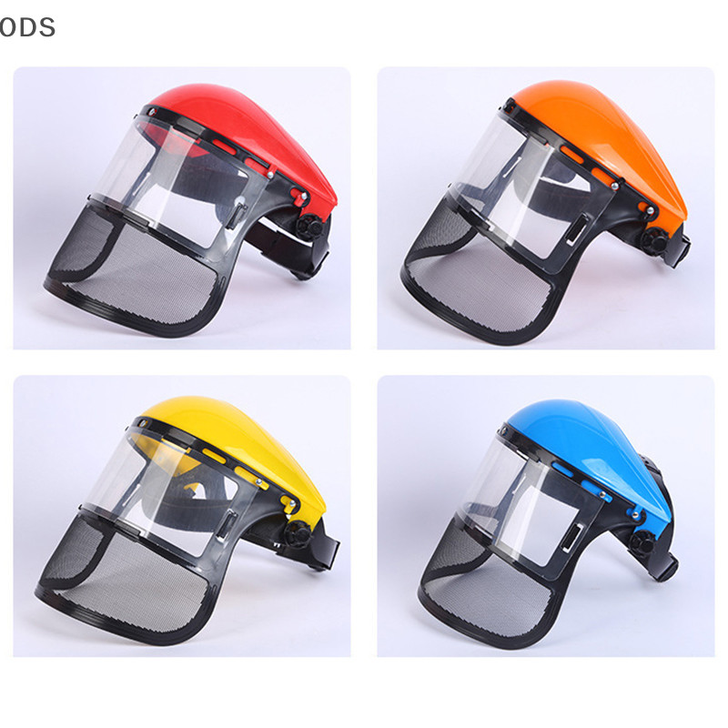 Ods ความปลอดภัย Head-Mounted PVC หน้ากากป้องกัน Anti Splashing หญ้าป้องกันฝุ่นหน้ากากสําหรับ Cutg หมวกหลีกเลี่ยง Face หน้าจอหน้ากากป้องกัน OD