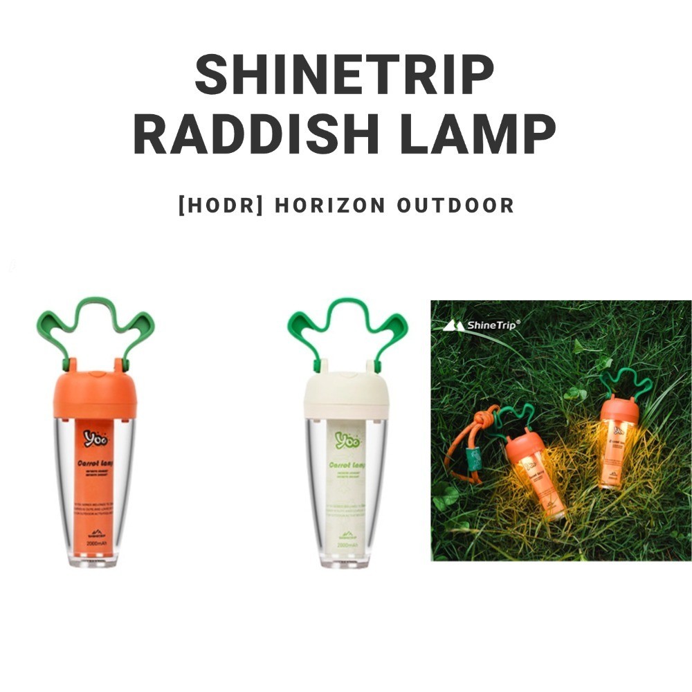 [HODR] Shinetrip Outdoor Campping Lights Raddish Lamp Carrot Lanterns ชาร์จใหม่ได้ Type-C Camping Li