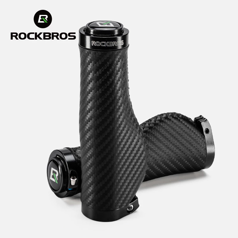 【TH Delivery】ROCKBROS ด้ามจับจักรยาน Universal PU หนังกันกระแทกนุ่มสบายจักรยานHandlebarรูปแบบคาร์บอนป้องกันการลื่นอุปกรณ์จักรยาน