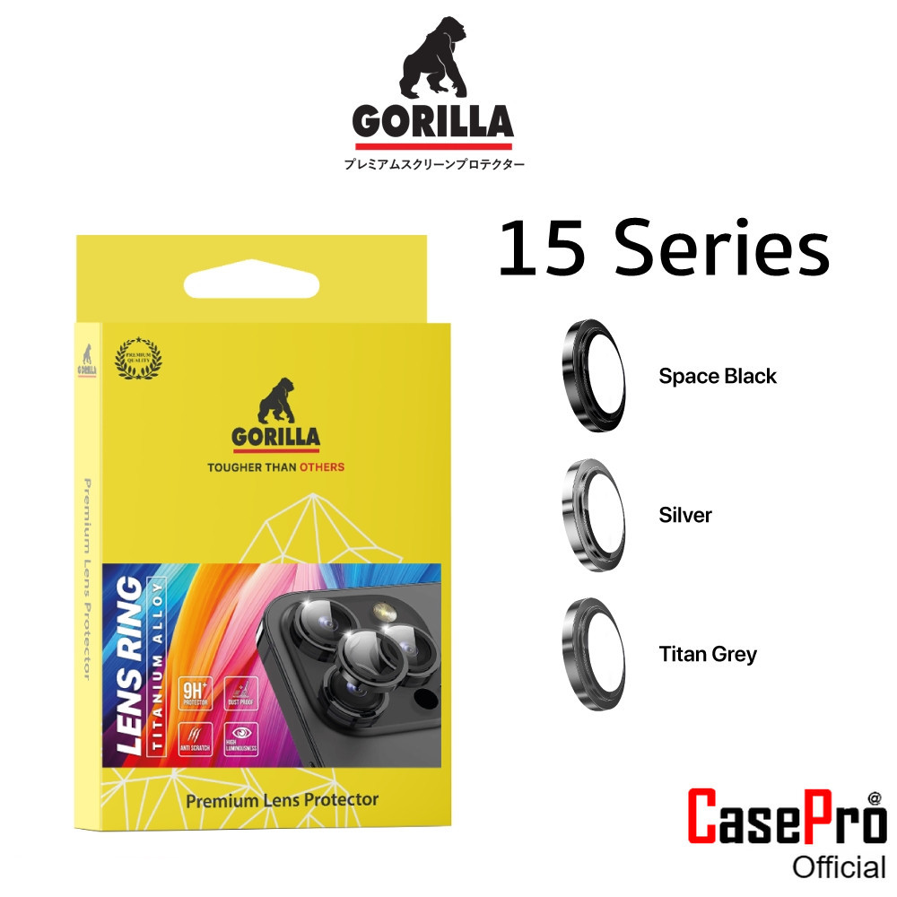 Gorilla Lens Aluminium ฟิล์มกระจกอลูมิเนียมกันรอยเลนส์กล้องหลังเกรดพรีเมี่ยม ฟิล์มสำหรับ iPhone15/15Plus15Pro/15Promax
