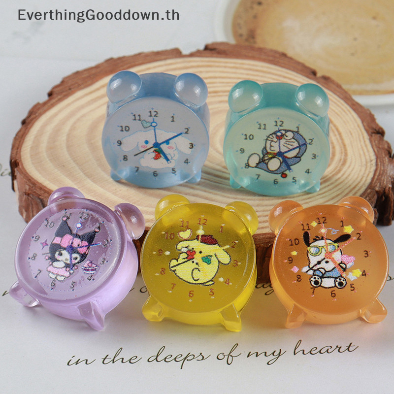 Ever อะนิเมะ Sanrios นาฬิกาปลุก Series 3D Luminous เรซิ่น Patch เครื่องประดับ MyMelody Kuromi Cinnamoroll DIY Handmade ตกแต่งวัสดุ TH