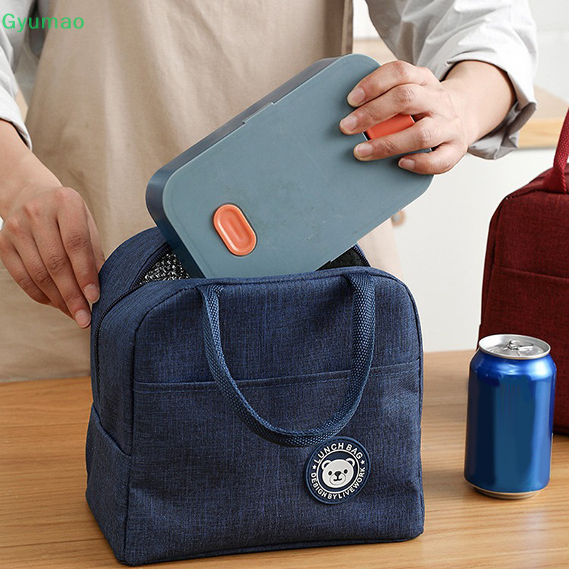 [Gyu] กระเป๋าใส่ข้าวกลางวันเบียร์สําหรับเด็กความจุขนาดใหญ่ Tote ปิคนิคเครื่องดื่มกล่องอาหารกลางวันกระเป๋าความร้อนแบบพกพากลางแจ้งสํานักงานถุงอาหาร TH