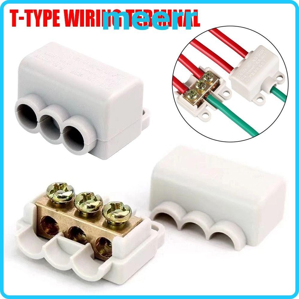 Meerr T-type สายไฟ Terminal ไฟฟ้าทั่วไป Connector Terminal Block ล็อค Quick Crimp Splitter ขั้วต่อสา