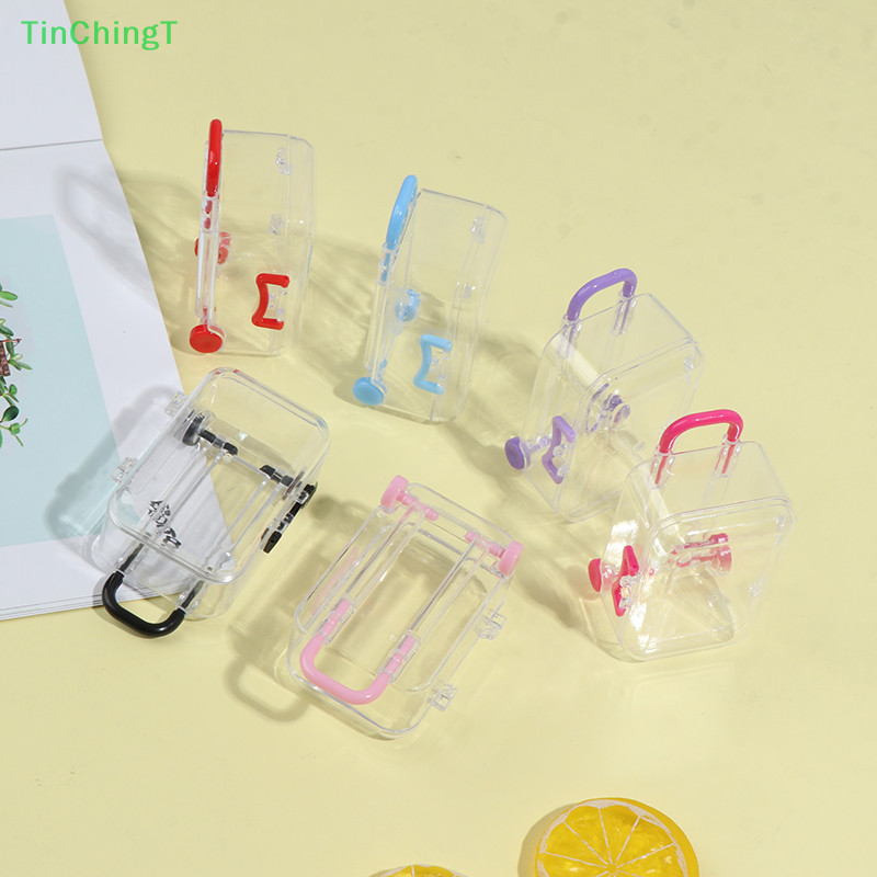 [TinChingT] Mini PlasticTravel กระเป๋าเดินทางกล่องอุปกรณ์เสริมตุ๊กตาเฟอร์นิเจอร์ของเล่นเด็ก [ใหม่]