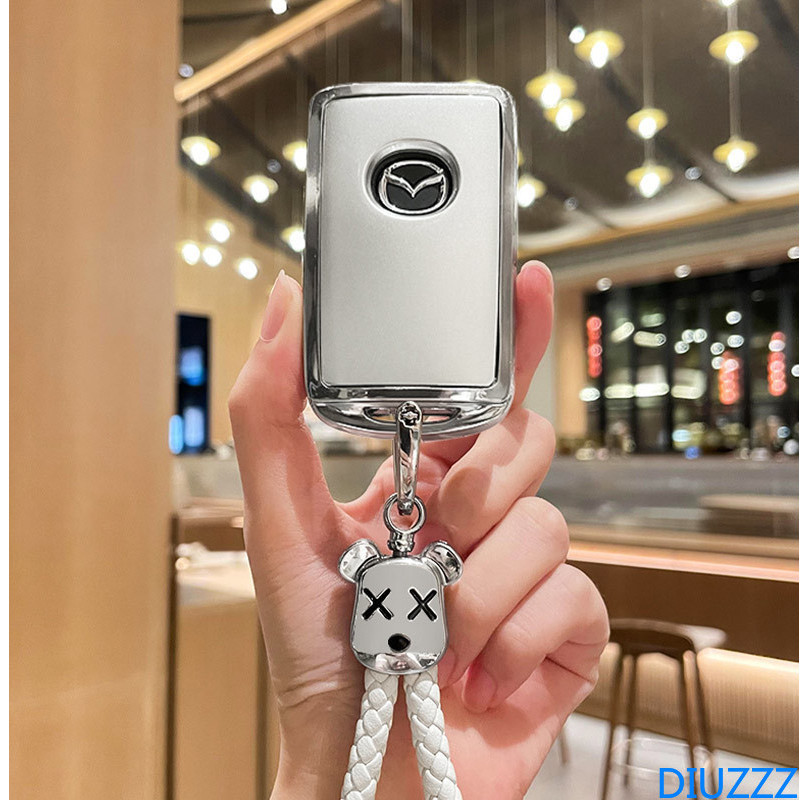 Silver TPU รถ Remote Key สําหรับ Mazda 3 6 Cx30 MX30 Cx9 x9 Cx5 x5 Cx8 MX5 ss30 ผู้ถือ Fob อุปกรณ์เสริม