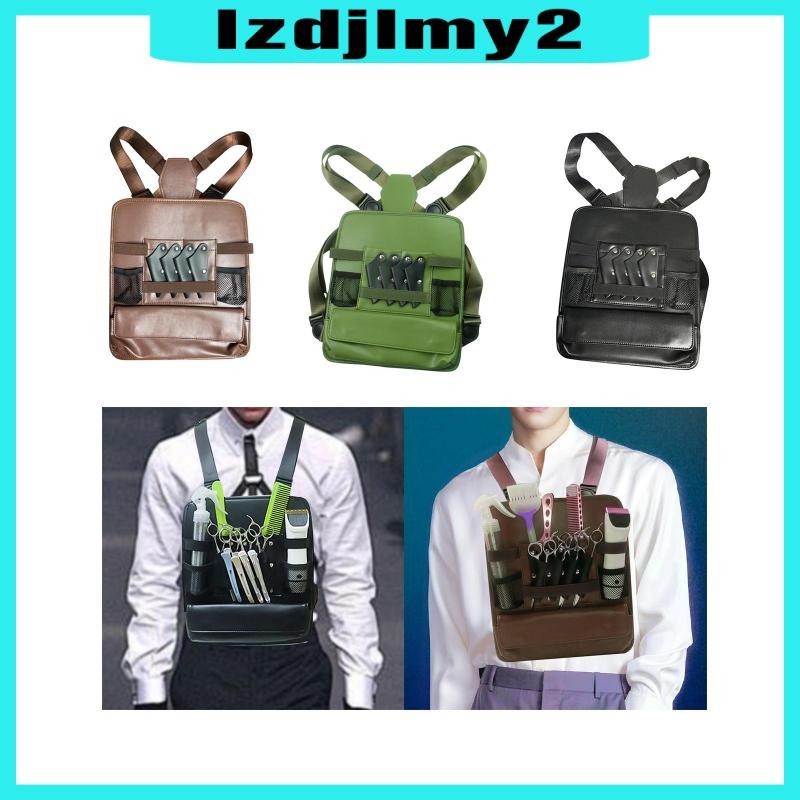 [Lzdjlmy2] กระเป๋าช่างทําผมหน้าอกพร้อมเข็มขัดไหล่คู่ สําหรับร้านทําผม อเนกประสงค์