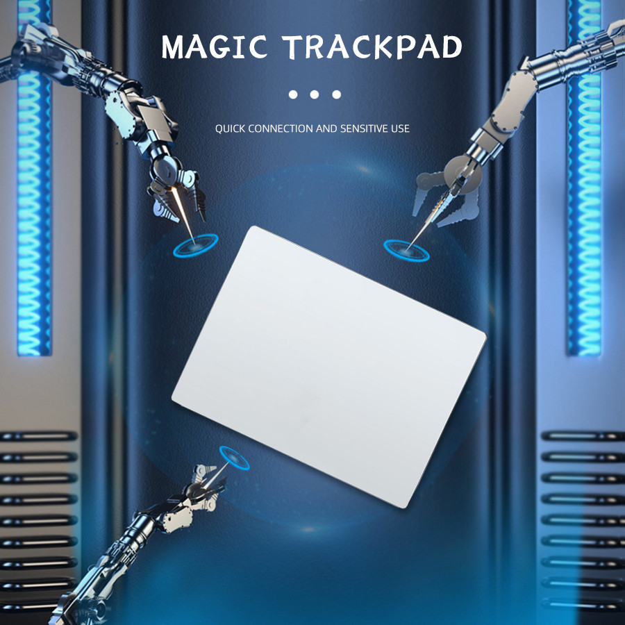โลหะผสม USB แบบมีสาย Multi-TouchTrackpad เมาส์ Slim พื้นผิวกระจกนิรภัยพร้อมการนําทางความแม่นยําสูงเมาส์ทัชแพดแบบมีสายสําหรับแล็ปท็อปพีซี