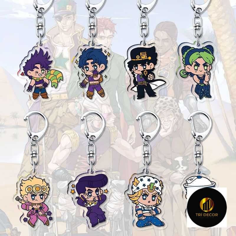 JOJO จี้พวงกุญแจสองทางต่อพ่วง Jotaro Caesar Giorno Joseph Brando จี้นักเรียน