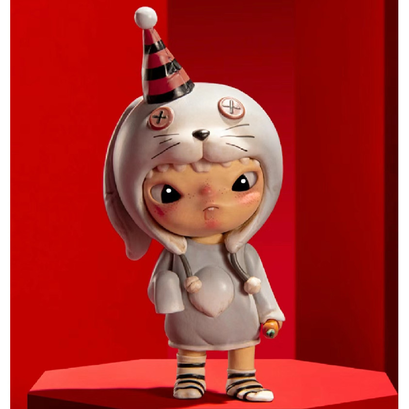 POP MART Hirono New Year SUI TU WANG Series Hirono Year Old Rabbit Action Figurines Art Toys Figure ปีใหม่ Three Two One Art ของเล่นฟิกเกอร์