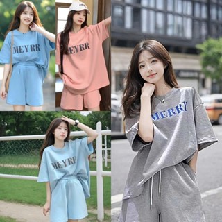 ชุดเซ็ทผู้หญิงราคาประหยัด เสื้อพิมพ์ลายแขนสั้น+กางเกงขาสั้น …