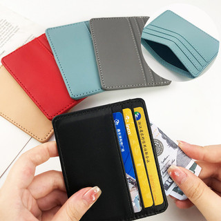 V-shop2 กระเป๋าใส่บัตร Card holder ซองใส่นามบัตร กระเป๋าใส่นามบัตร มี 4ช่อง แบบบาง หลากสี มีกระเป๋าเล็กๆใส่ของได้