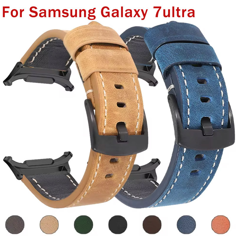 สายนาฬิกาหนังไฟเบอร์ใช้งานร่วมกับ Samsung Galaxy Watch 7 Ultra Smartwatch สําหรับ Galaxy นาฬิกา Ultra 47 มม.สร้อยข้อมือเข็มขัด Correa Accessorie