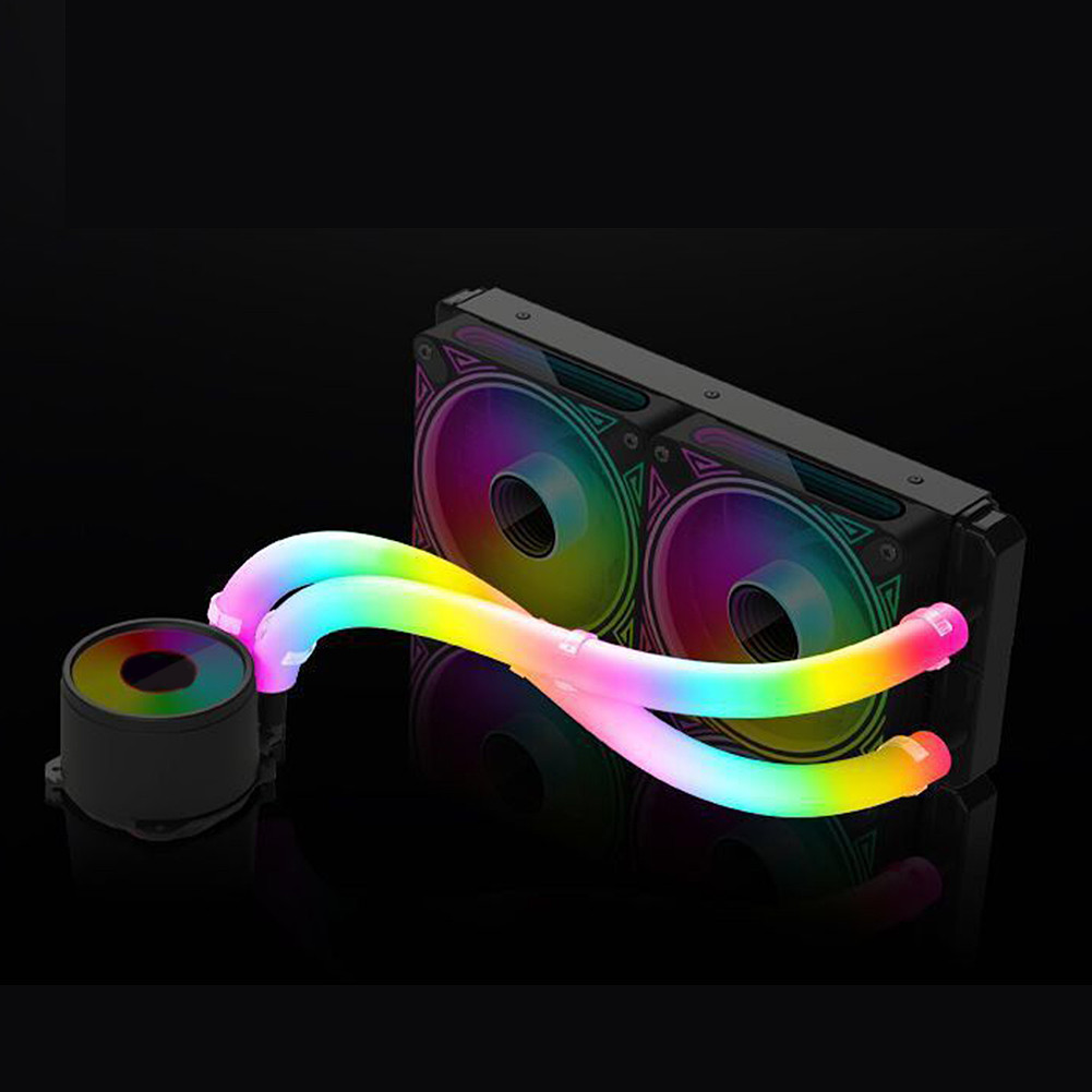 [colog.th] ท่อซิลิโคน 2 ชิ้น 5V 3PIN ARGB Luminous Sleeve Water Cooling Raditor Tube