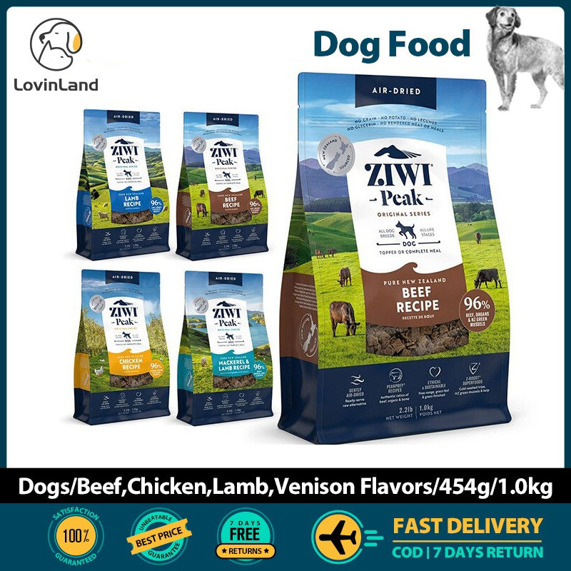 Ziwi Peak อาหารสุนัขแห้ง โปรตีนสูง จากธรรมชาติ ไม่มีธัญพืช และส่วนผสมลิมิเต็ด พร้อมอาหารเสริม 454 กร