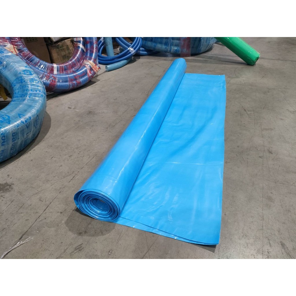 พลาสติกปูบ่อPE หนา150ไมครอน (สีฟ้า) กว้าง 4เมตร ตัดแบ่งขายยาว 1-5 เมตร พลาสติกปู่บ่อปลา พลาสติกทำอ่างเก็บน้ำ - รูปที่ 2