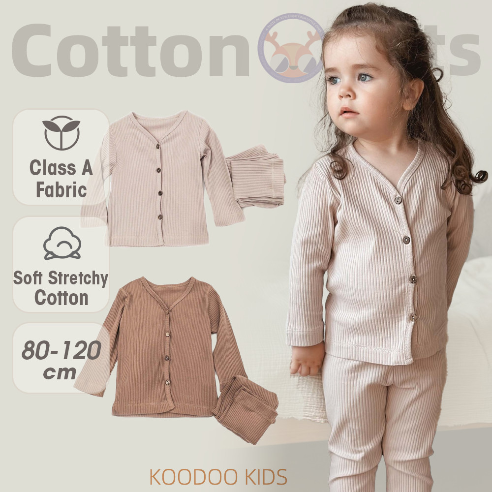 ชุดนอนเด็กวัยหัดเดินชุดนอนเด็กผ้าฝ้าย Loungewear Muslin Cotton Base Layer สําหรับเด็กทารก