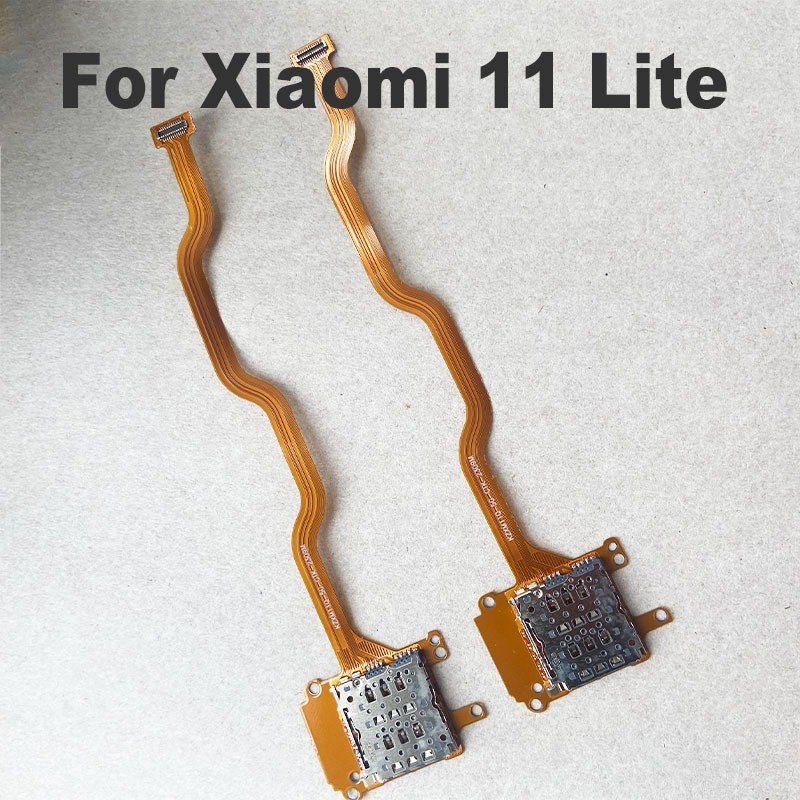 สําหรับ Xiaomi 11 Lite ซิมการ์ดซ็อกเก็ต Flex Cable MI 11 Lite เมนบอร์ด Flex Cable สมาร์ทโฟนอะไหล่ 4G 5G