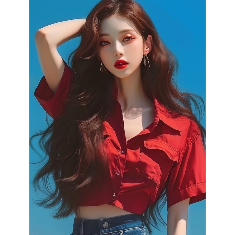 Sister's Beautiful Hot Summer Shirt, Beautiful Design, Hong Kong Style, Popular, This Year's Women's