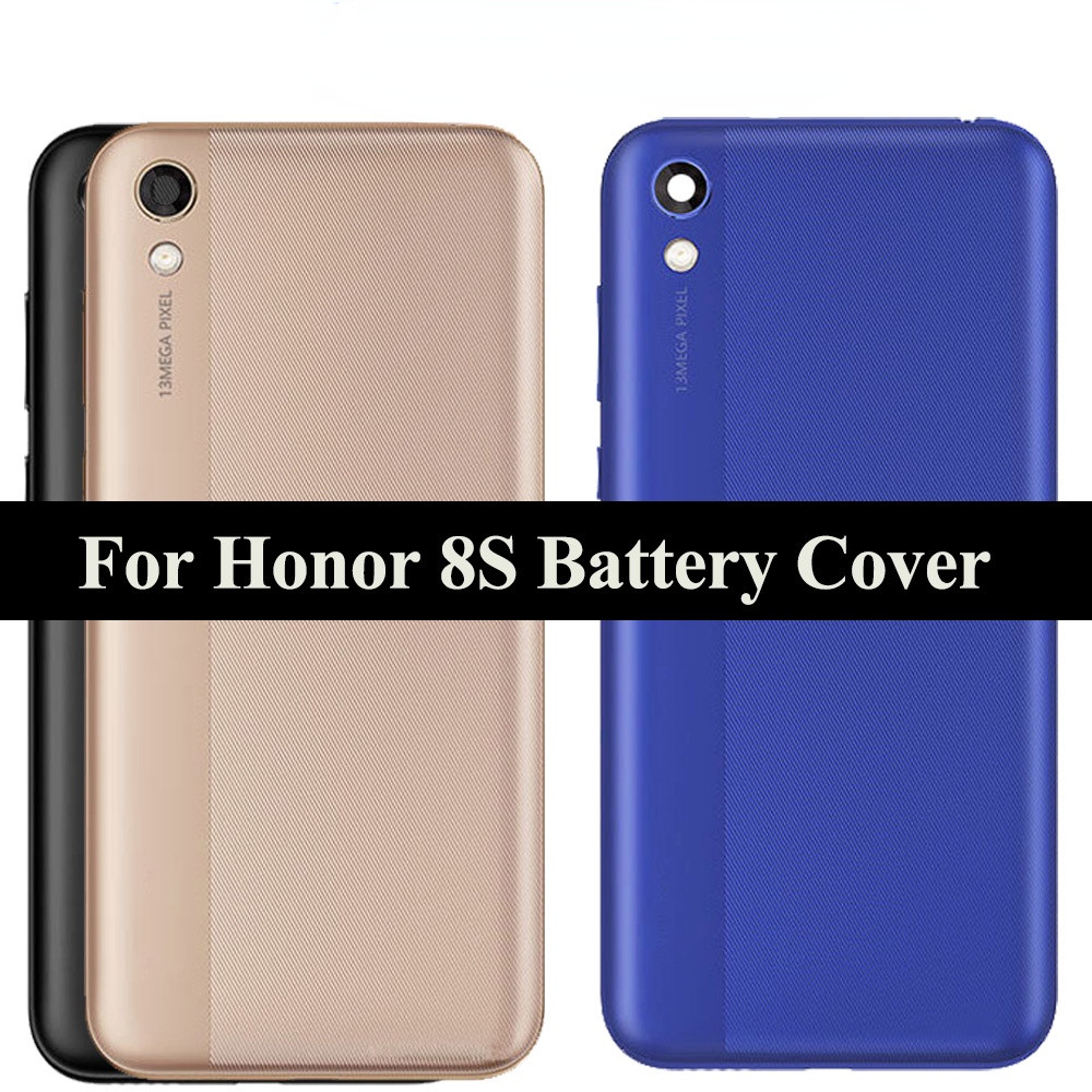 Huawei Honor 8S ฝาครอบแบตเตอรี่แผงด้านหลัง KSE-LX9 KSA-LX9 LX2 LX3 ด้านหลังประตูกรณีพร้อมเลนส์กล้อง