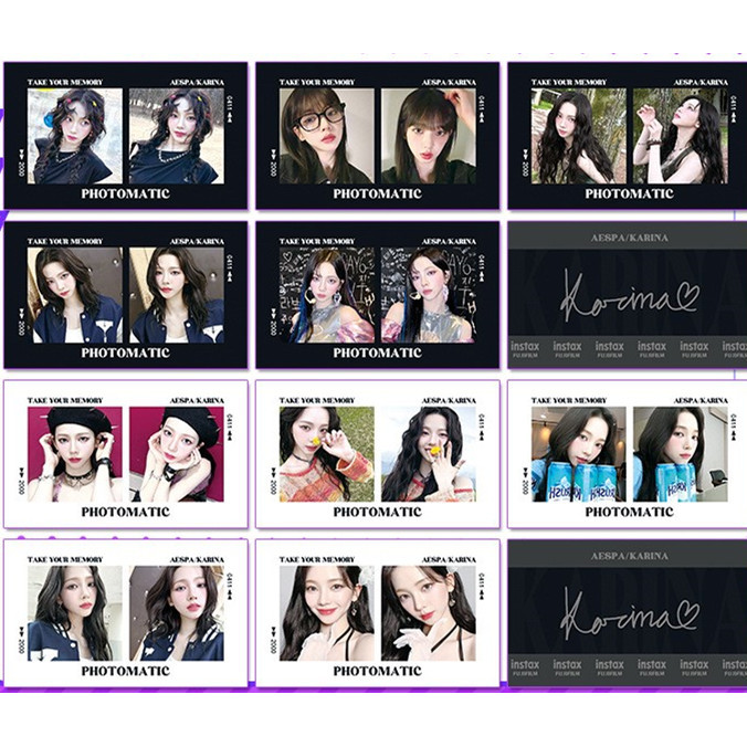 4-8pcs Aespa Two square Polarid Hot Mess Album Lomo Cards Armageddon Idoustage Superbeing Poster Photocards NINGNING WINTER GISELLE KARINA Photo Kpop Postcards Ready Stock SX