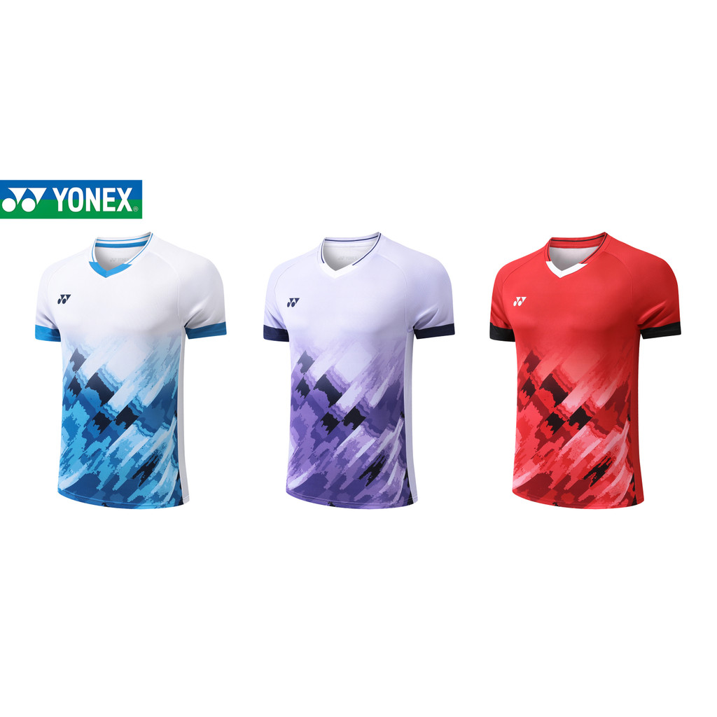 2024 ใหม่ ใช่ เสื้อแบดมินตันผู้ชายและผู้หญิงแขนสั้นแห้งเร็วชุดกีฬาการแข่งขัน 715